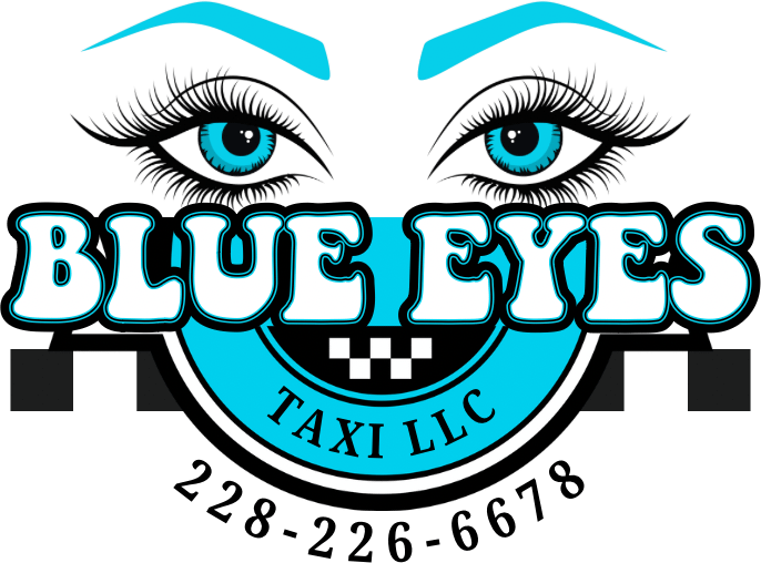 Blue eyes taxi logo